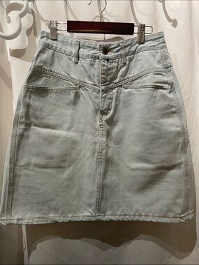 Y2K Marithe Francois Girbaud Light Blue Denim Mini Skirt